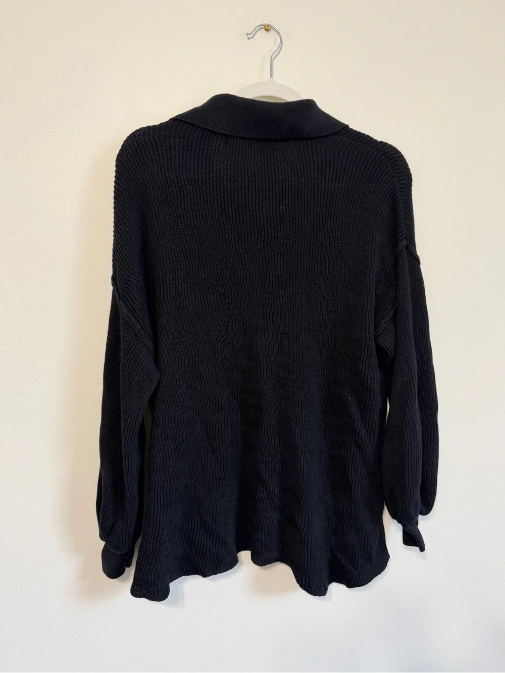 Free People Picnic Sweater Size Medium Black Beach Boho Knit